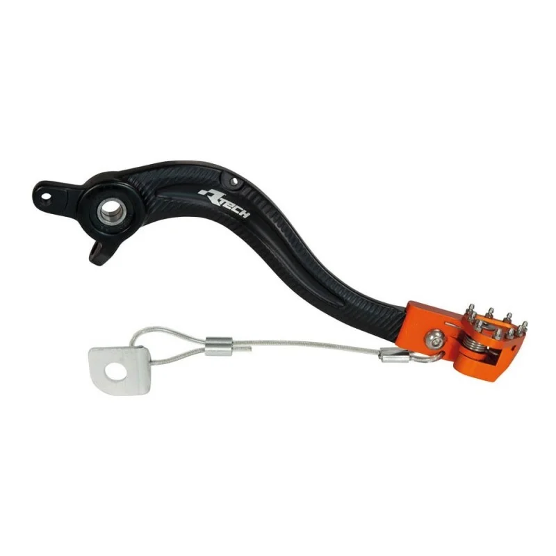 Forged rear brake pedal Rtech R-LEVFRKTM0002 Rtech Rear brake lever and rear master cylinder