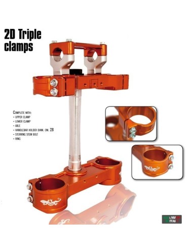 Triple clamps Geco 2D - CRF 450 017-018 & CRF 250 018 PIASTREGECO2D Geco Triple Clamps