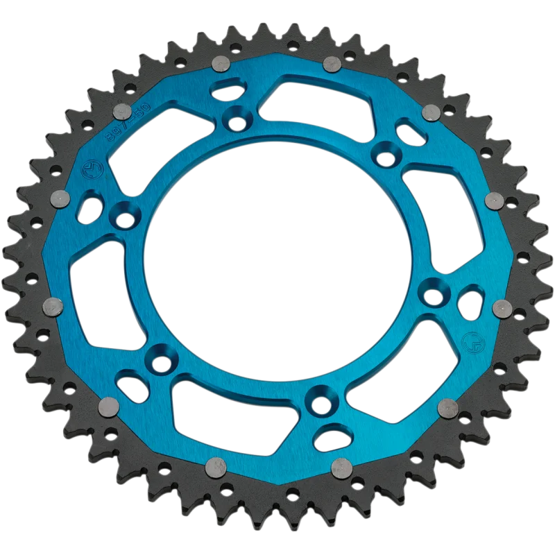 Rear sprocket Moose racing Dual material Yamaha-blue CORMOOSEACCALUYBL Moose Racing Zahnkrank