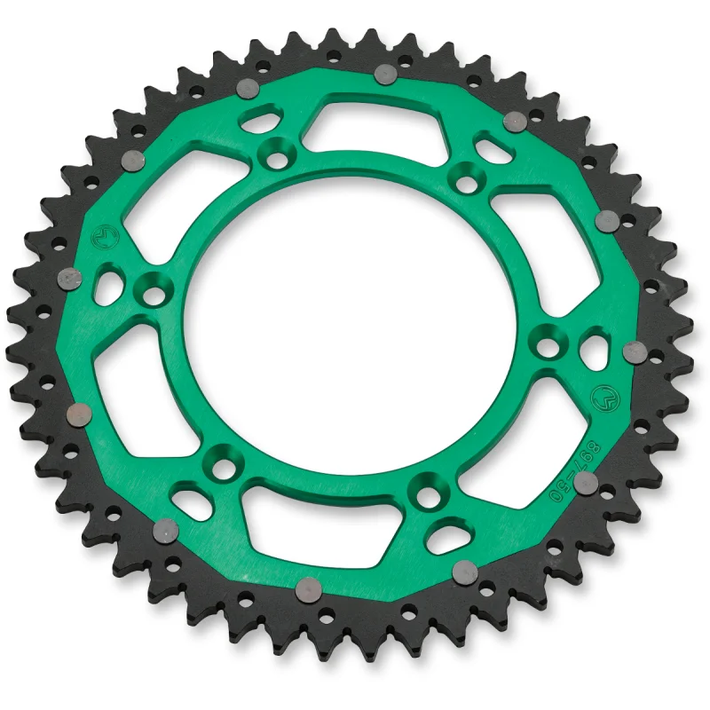 Rear sprocket Moose racing Dual material kawasaki-green CORMOOSEACCALUKAWAVER Moose Racing Rear Sprockets