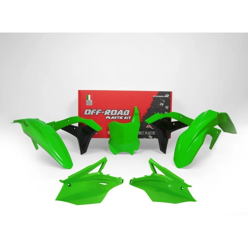 Kit plastiche motocross Racetech Kawasaki verde R-KITKXF-VE0-519