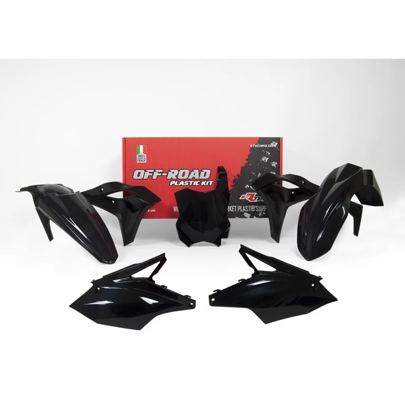 Kit plastiche motocross Racetech Kawasaki nero R-KITKXF-NR0-519