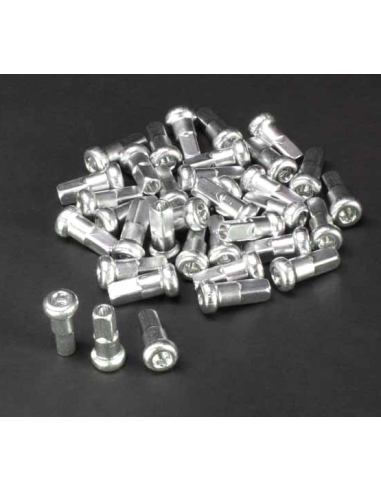 Aluminum nipples for OEM spokes silver color NIPPXRAGOEM Zeta Rayons et Accessoires