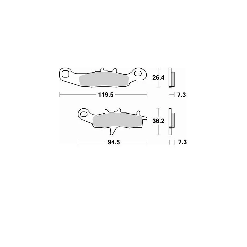 Brake pads Braking CM44 812CM44 Braking  Plaquettes de frein and brake caliper