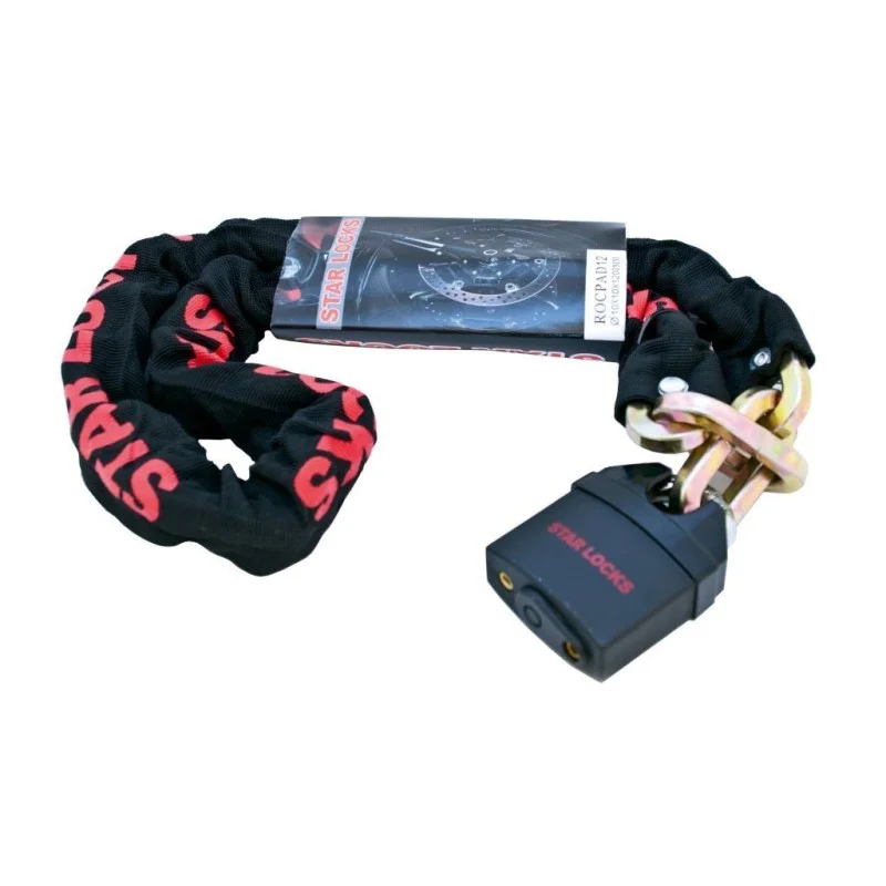 Chain and padlock 1.2 meters ROCPAD12 Sifam Transport moto