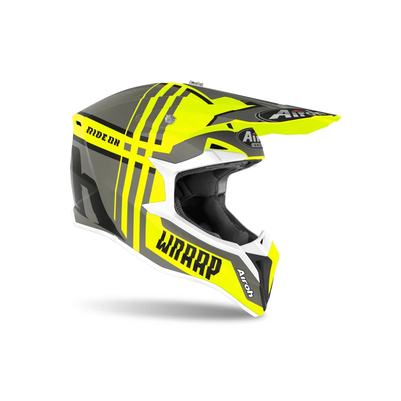 Casco Airoh Wraap Broken yellow matt WRBR31