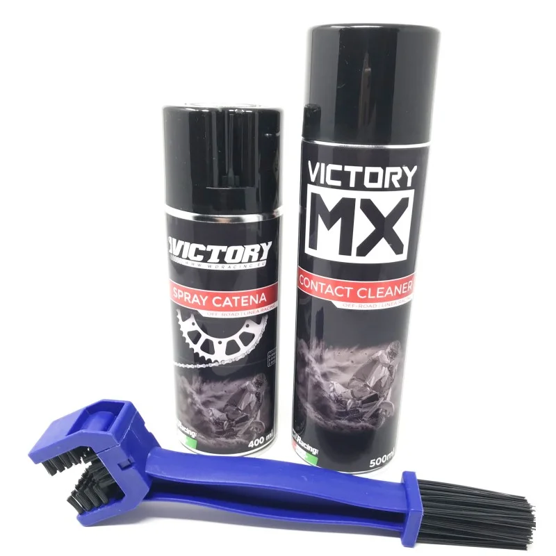 Kit manutenzione catena VictoryMX | spazzola-grasso-detergente KITMANCATVIC