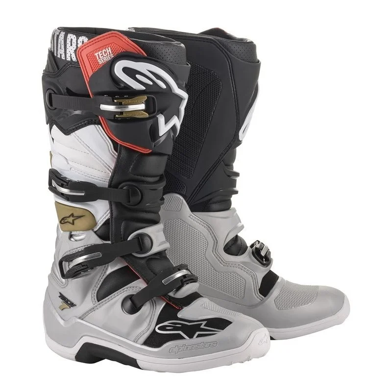 Stivali Alpinestars Tech 7 Nero - Argento - Bianco - Oro 2012014-1829