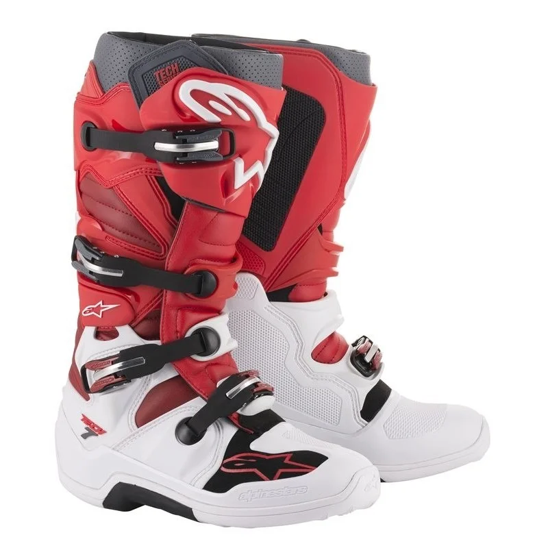 Boots Alpinestars Tech 7 WHITE RED BURGUNDY 2012014-2033 Alpinestars Stiefel