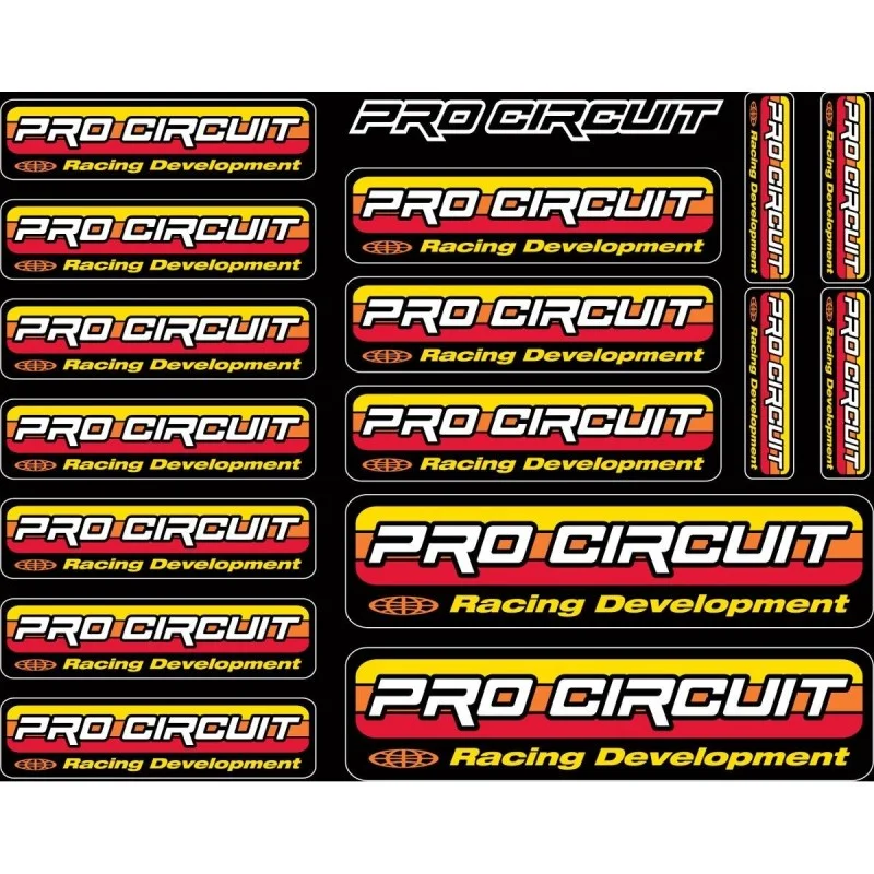 Foglio adesivi con logo Pro Circuit DC96OL