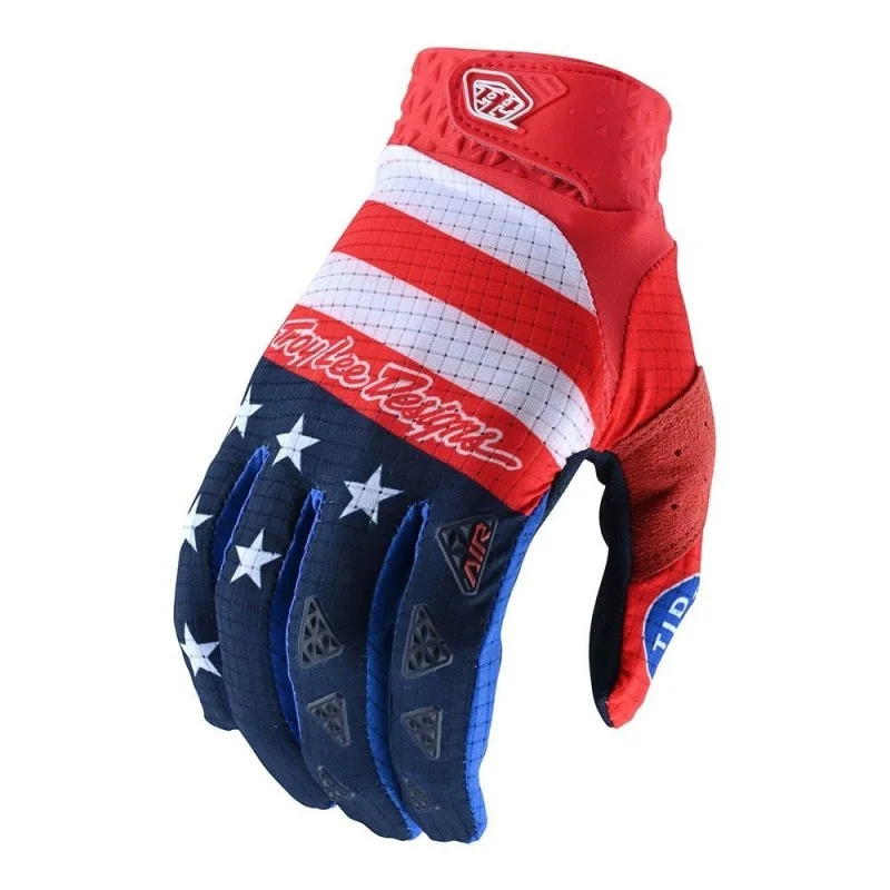 Guanti TLD Troy Lee Design Air Stars & Stripes Rossi e Blu 44083200