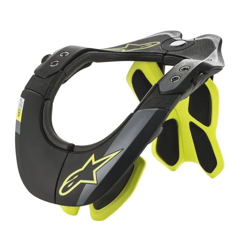 ALPINESTARS BIONIC NECK SUPPORT TECH 2 BLACK-FLO YELLOW Alpinestars