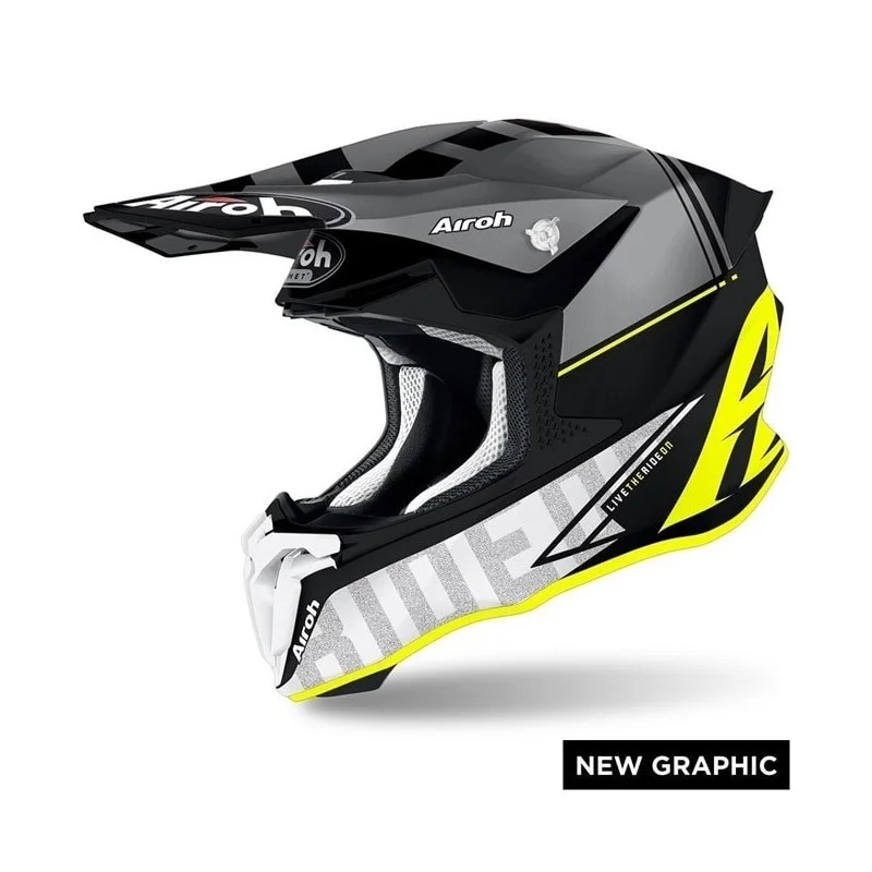 Helmet Airoh Twist 2.0 Tech yellow Matt TW2T31 Airoh  Motocross Helmets