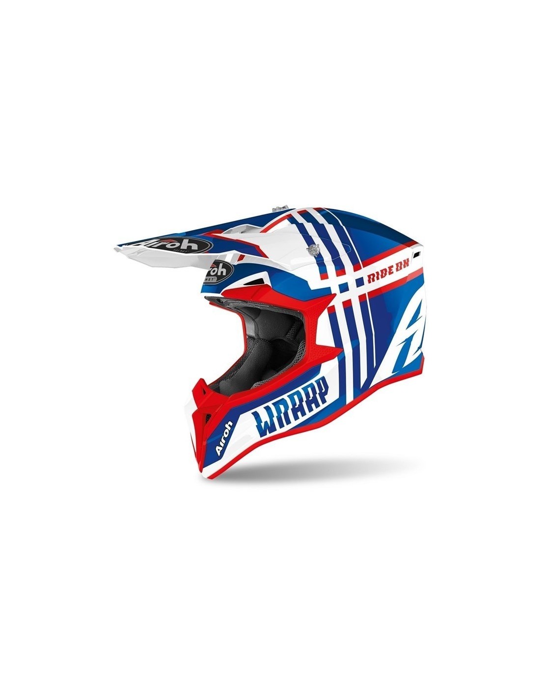 CASCO BAMBINO AIROH WRAAP RED MATT SMILE MOTOCROSS , SPEDIZIONI GRATUITE