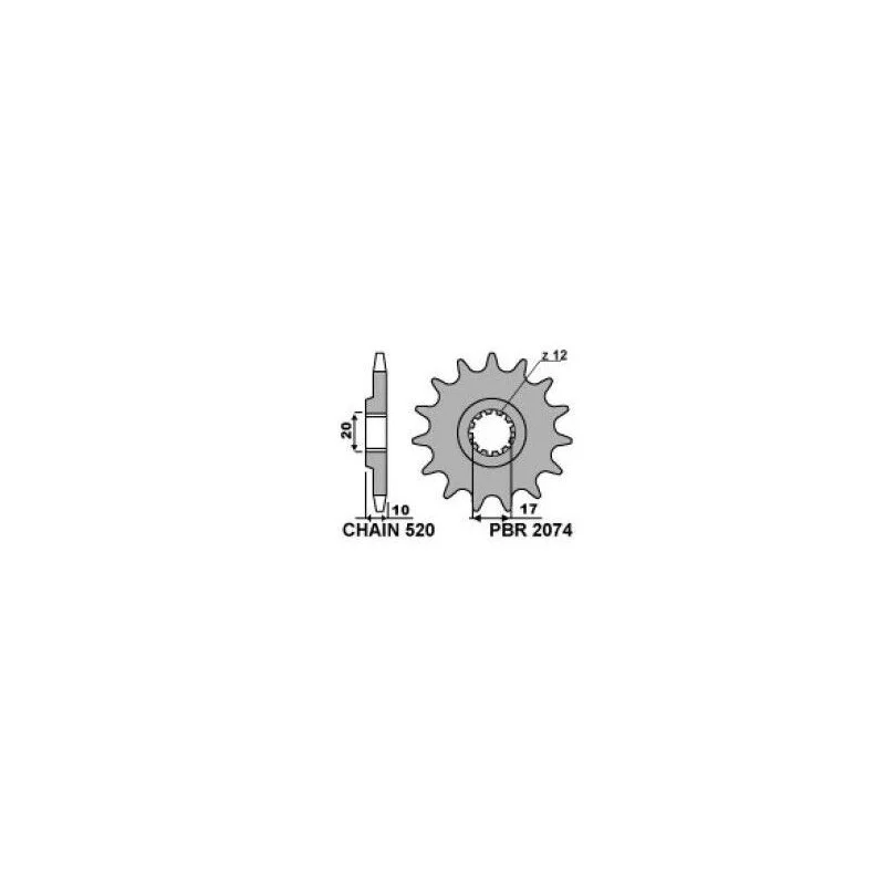 Front sprocket PBR per Husqvarna CR/WR 125 1998-2013 2074 PBR Front sprockets