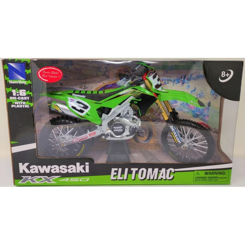 Bike Model Die Cast KAWSAKI TOMAC KXF 450 19 1:6 NewRay