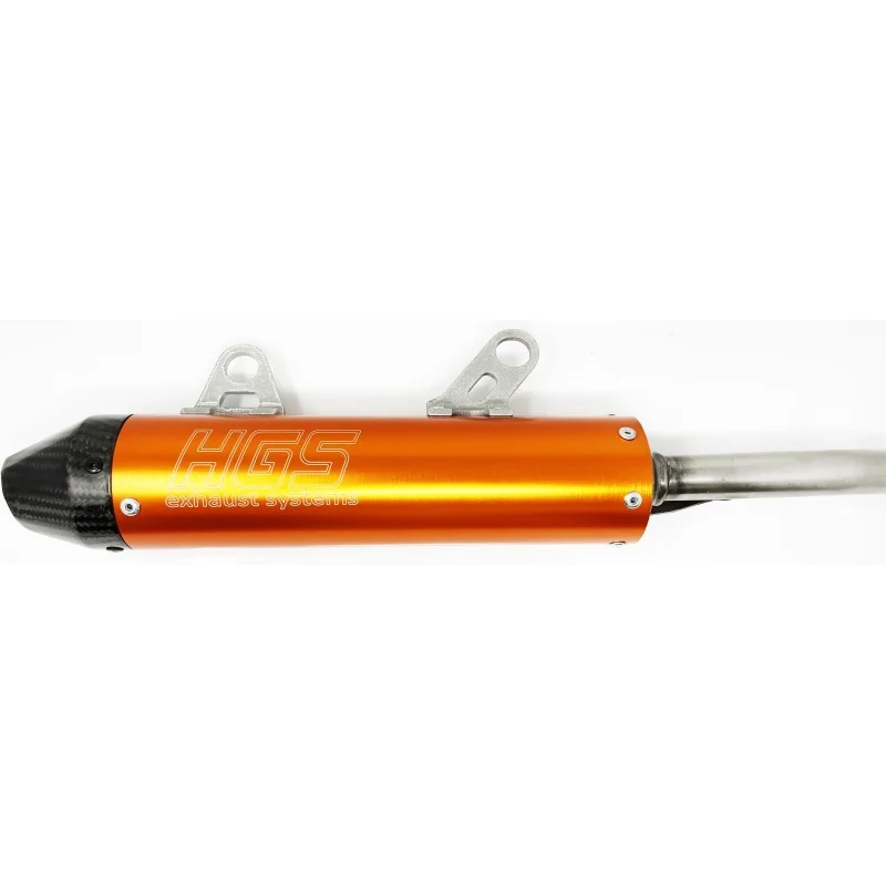 Silencer HGS SX 125 19- anodized orange with carbon end cap HGKTM.053SC.A Hgs Exhaust Pipe & Silencer 2 stroke