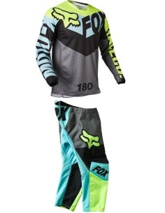 Completo FOX 180 Kids Trice Teal 2022 28188-176+28189-179