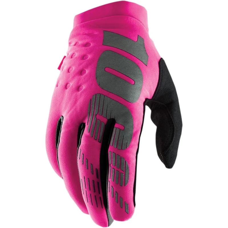 Guanti 100% Brisker Invernali Rosa Fluo 463081