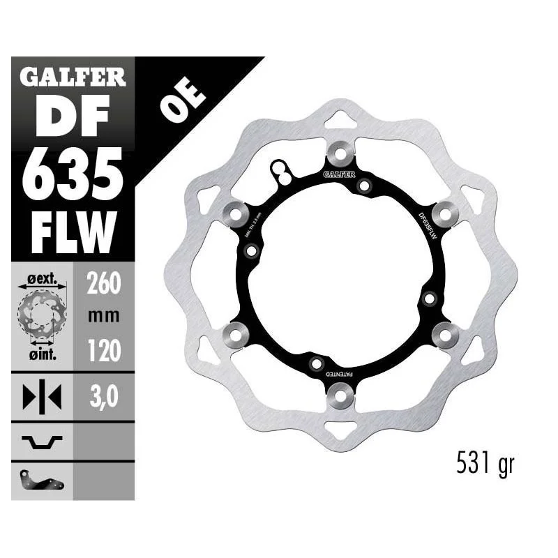 Bremsscheibe wave Galfer Husqvarna 2000-2013 Galfer