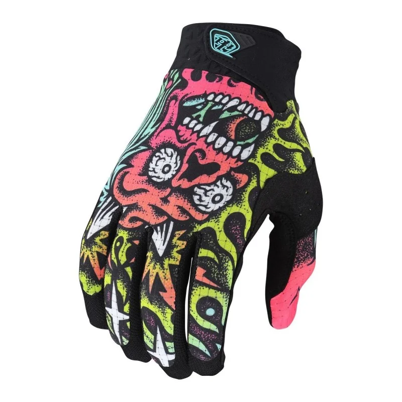 Gloves TLD Troy Lee Design Air Skull Demon Orange/Green 40455700 Troy lee Designs Gloves