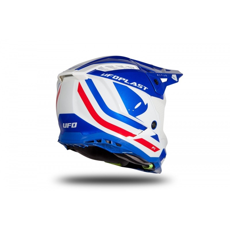 Casco UFO Echus Bianco Rosso Blu Lucido 2023