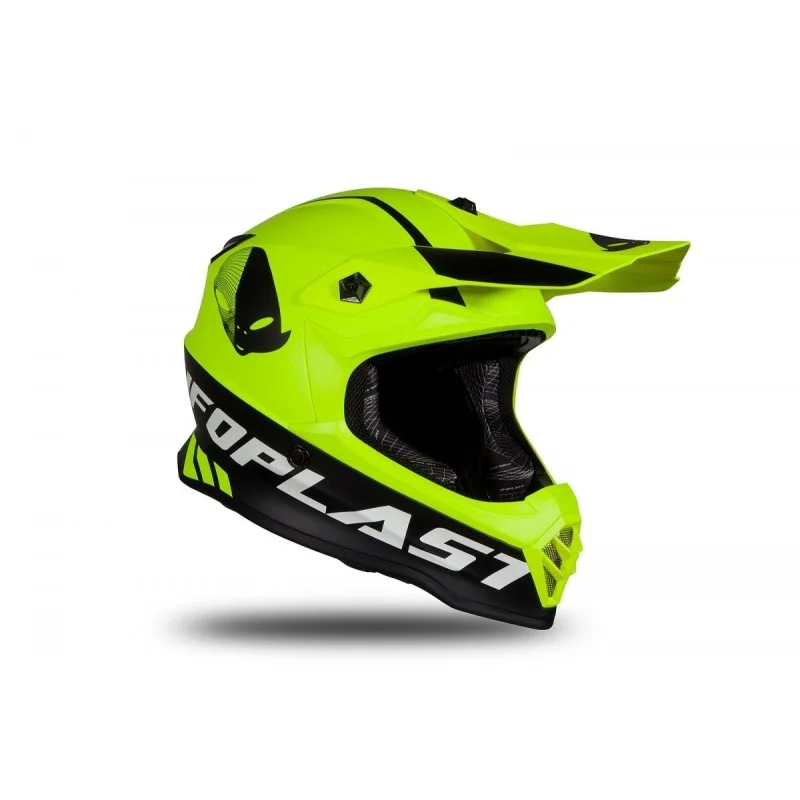 Casco UFO Bambino Nero Giallo Fluo 2023 Ufo