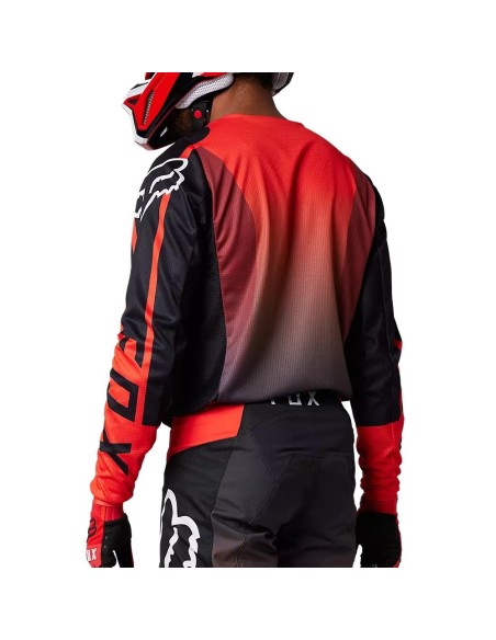 Completo motocross FOX 180 LEED 2023 rosso fluo e nero enduro quad