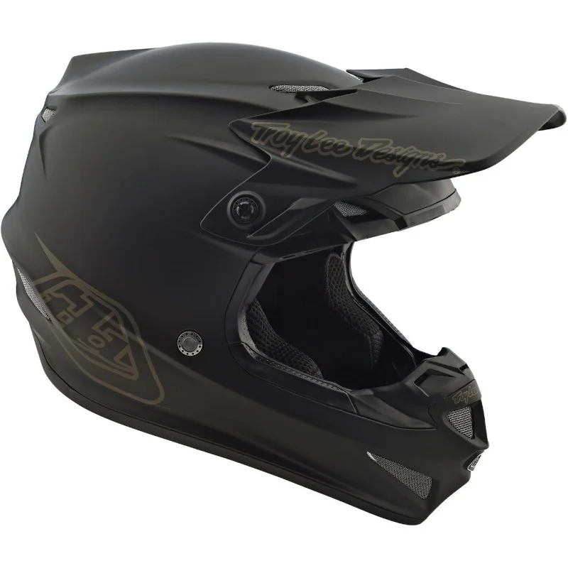 Helmet Troy Lee Desing SE4 POLYACRYLITE Mono black Matte 10949020 Troy lee Designs Motocross Helmets