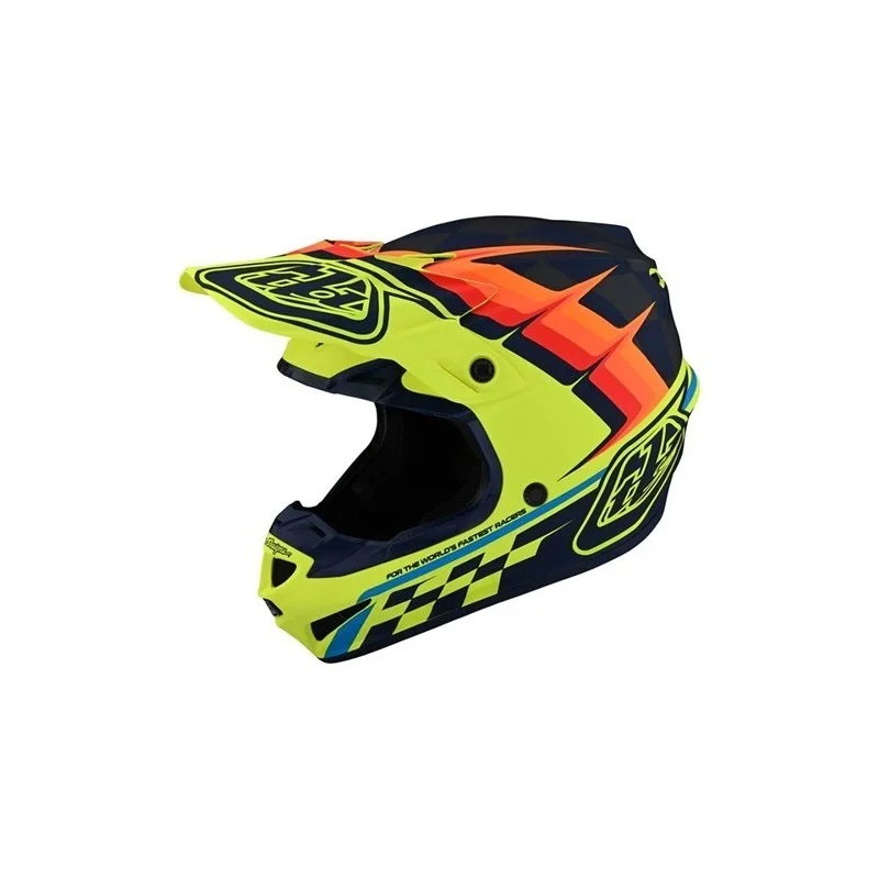 Casco Bambino Troy lee Desing SE4 Polyacrylite Warped Yellow 11232702