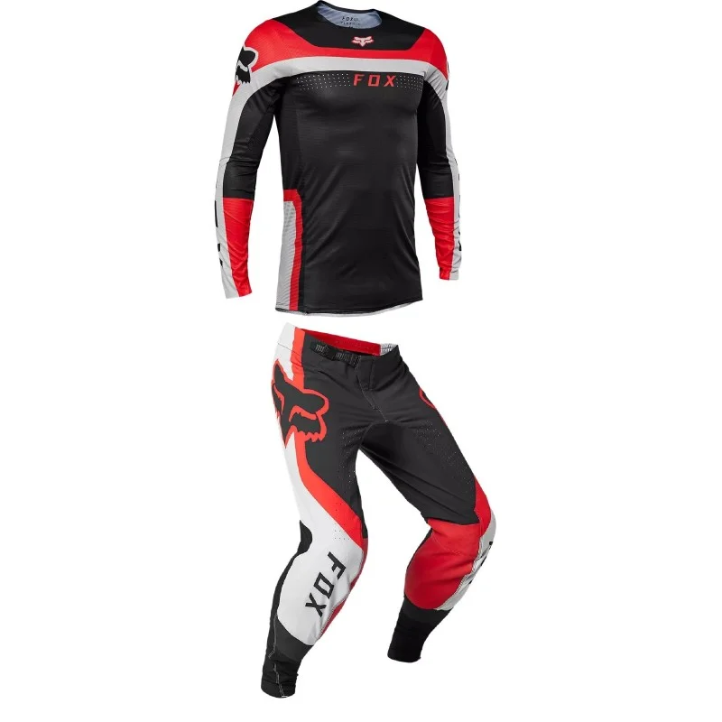 Gear Set FOX Flexair Efekt Fluo red 29603-110+29617-110 Fox Combo Jersey & Pant Motocross/Enduro