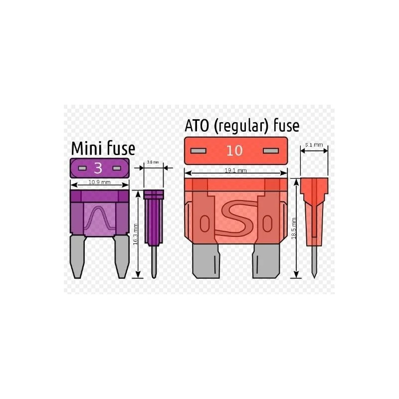 Fusibile 3-5-7.5-10-15-20-25-30 AMP 