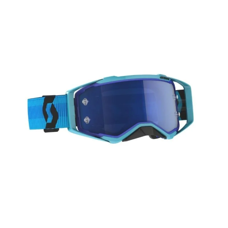 Goggle Scott Prospect blue/black with blue chrome works lens 2728211034349 Scott Motocross Goggles