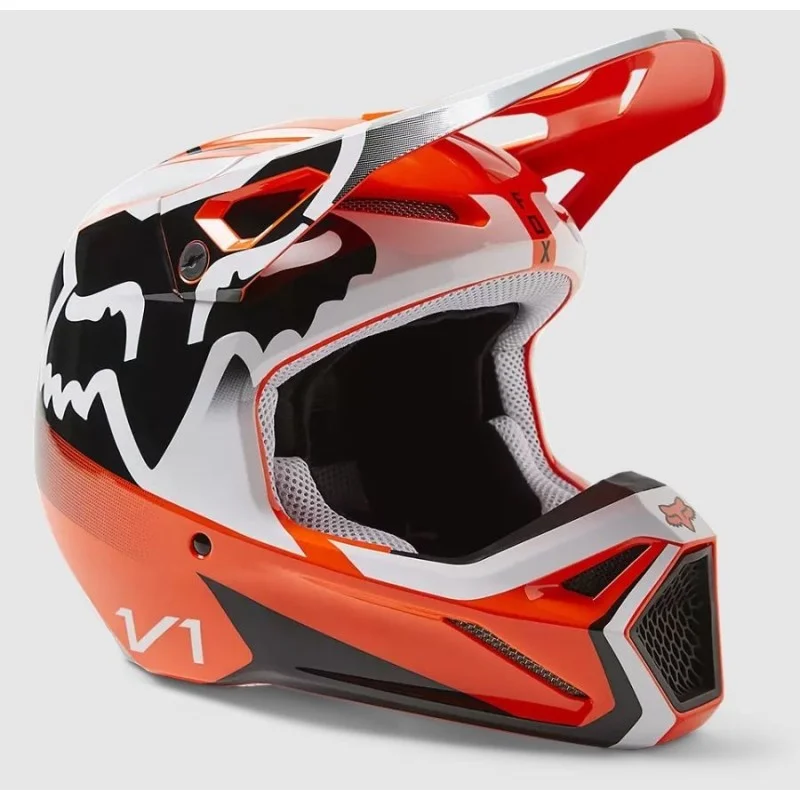 Helmet FOX V1 Leed Fluo Orange 2023 29657-824 Fox Motocross Helmets