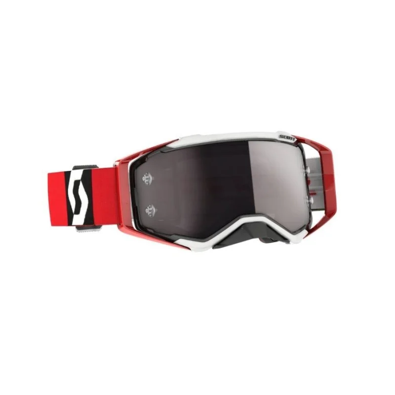 Maschera occhiale Scott Prospect red/black con lente silver chrome works 2728211018269