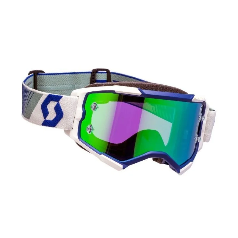 Goggle Scott Fury blue/green lente green chrome 2728281413279 Scott Motocross Goggles