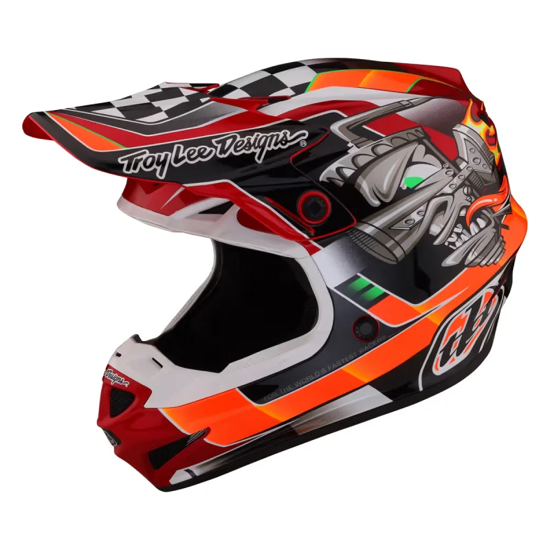 Casco Bambino Troy Lee Desing SE4 POLYACRYLITE Carb Nero 11225100