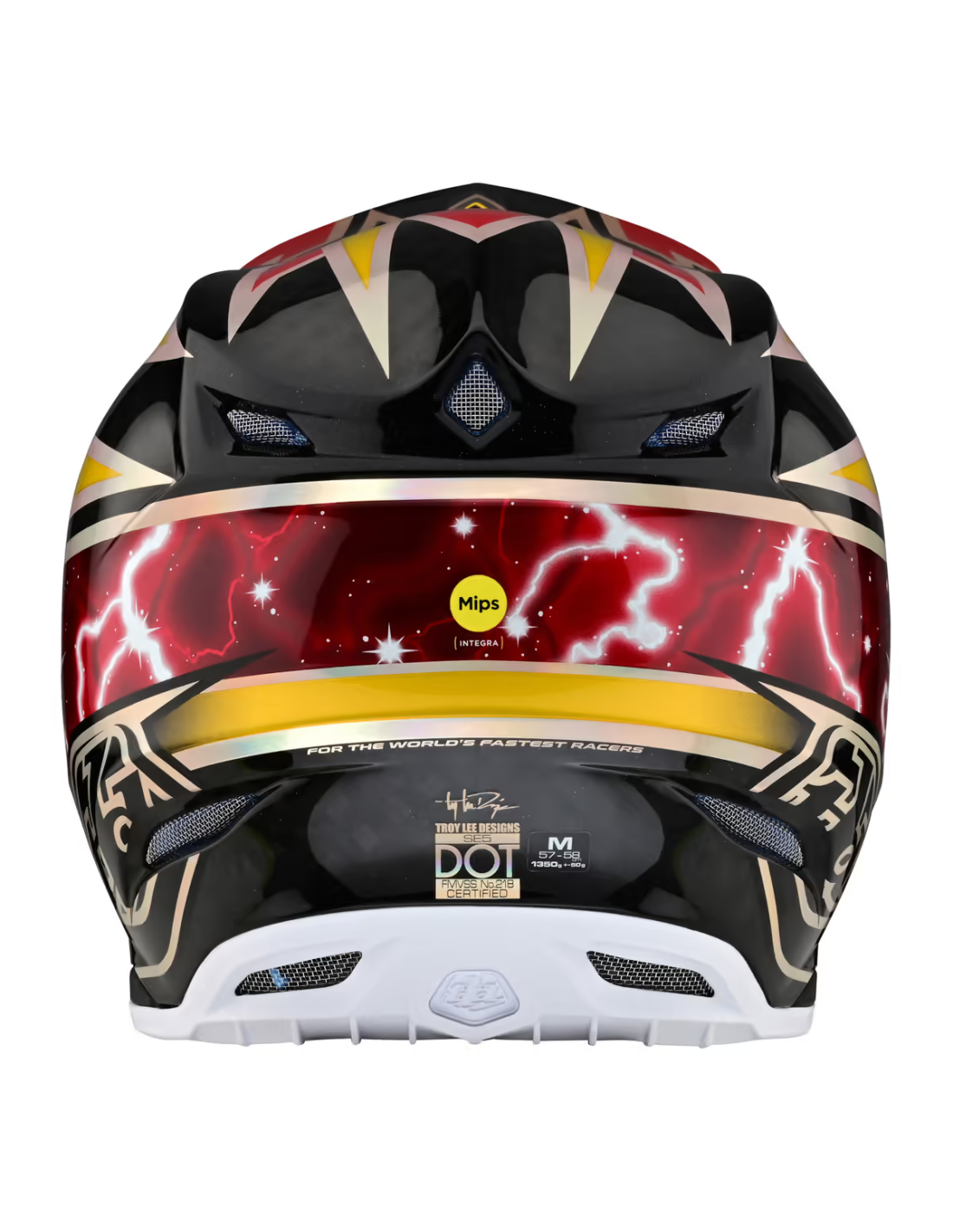 Casco Troy Lee Designs SE5 Carbon LIGHTNING Gold in carbonio MIPS