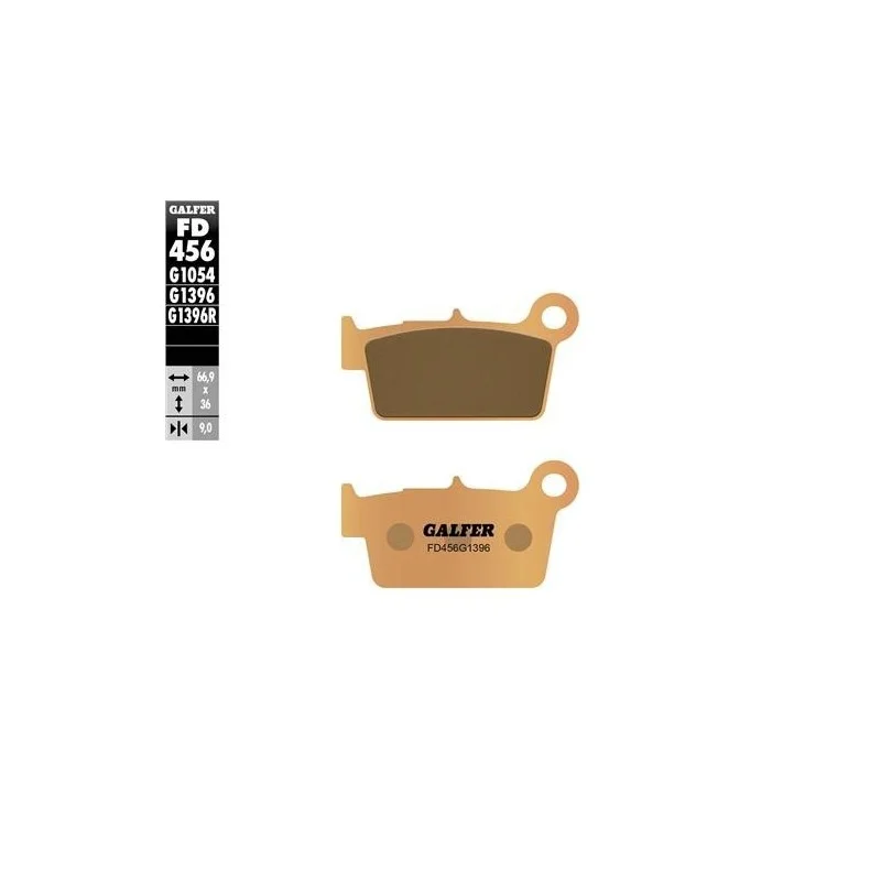 Rear sintered Brake Pads Galfer-Beta RR-Xtrainer FD456G1396 Galfer Brake pads and brake caliper