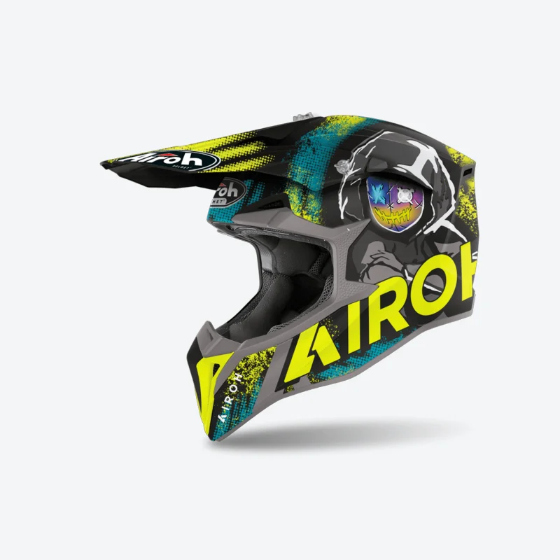 Casco Airoh Wraap Alien Giallo Opaco WRA31