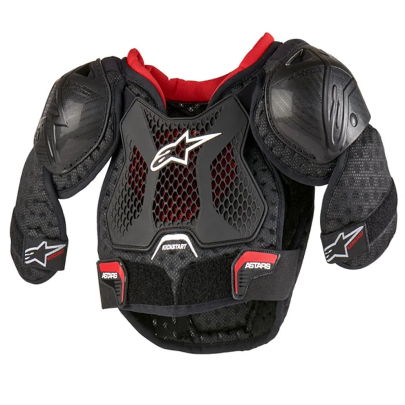 Pettorina Alpinestars Bambino ACTION KICKSTART Nera Rossa Alpinestars