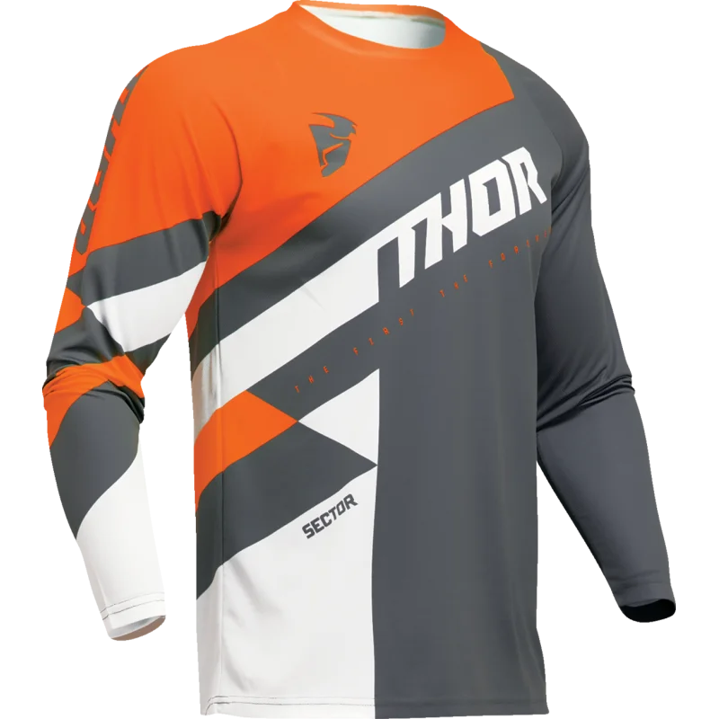 Jersey Thor Sector Checker Charcoal, Orange 2024 2910758CH Thor Combo Jersey & Pant Motocross/Enduro