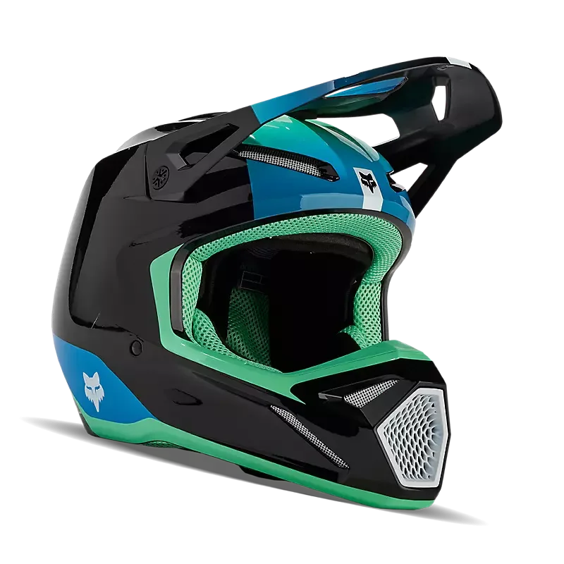 Helmet FOX V1 Ballast Youth Black Bllue 2024 31401-013 Fox Kids Motocross Helmets