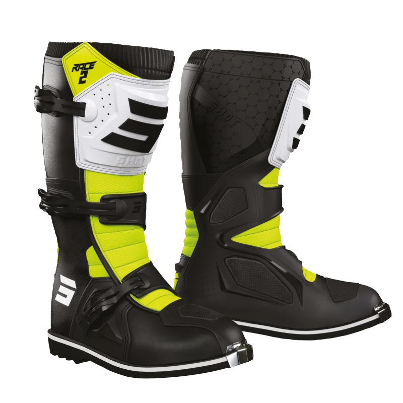 Stivali KID Shot Race 2 Nero Giallo Fluo A09-24D2-A04