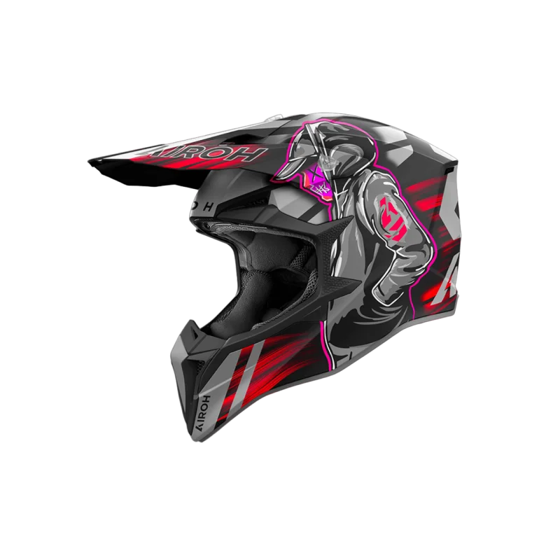 Helmet Airoh Wraaap Cyber Red Matt 2024 WRC55 Airoh  Motocross Helmets