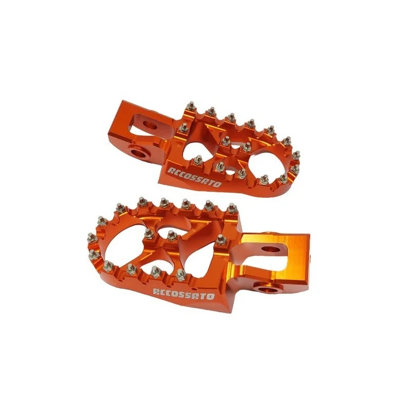 Footpegs ergal CNC - Ktm-Husqvarna orange FR798A Accossato Footpegs