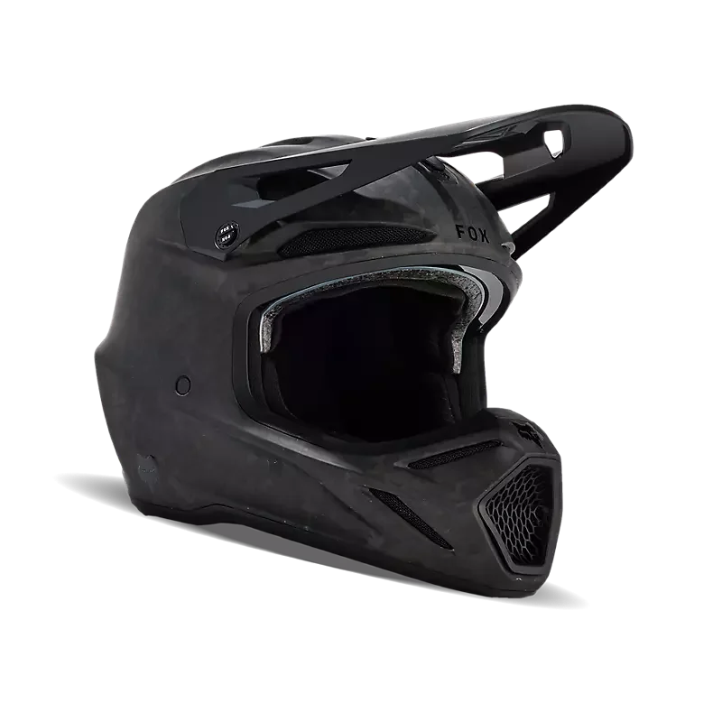 Helmet FOX V3 RS Carbon Solid Matte Black 31361-255 Fox Motocross Helmets