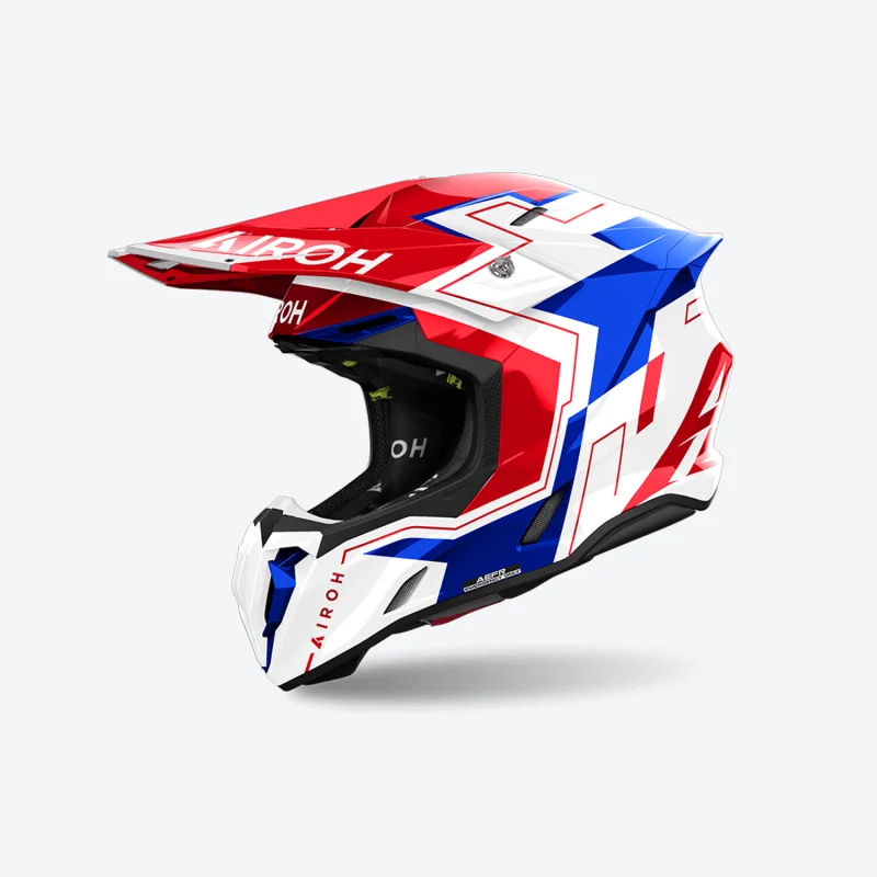 Helmet Airoh Twist 3 Dizzy Blue/Red Gloss TW3D55 Airoh  Motocross Helmets