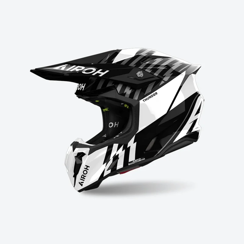 Helmet Airoh Twist 3 Thunder Black / White Gloss TW3T17 Airoh  Motocross Helmets