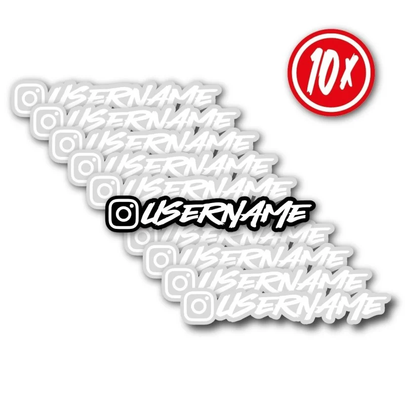 Aufkleber "tag Instagram" 10 pcs WD Graphics